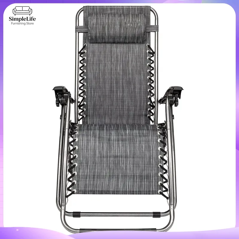 Outdoor Furniture Grey - كرسي استرخاء قابل للطي بتصميم انعدام