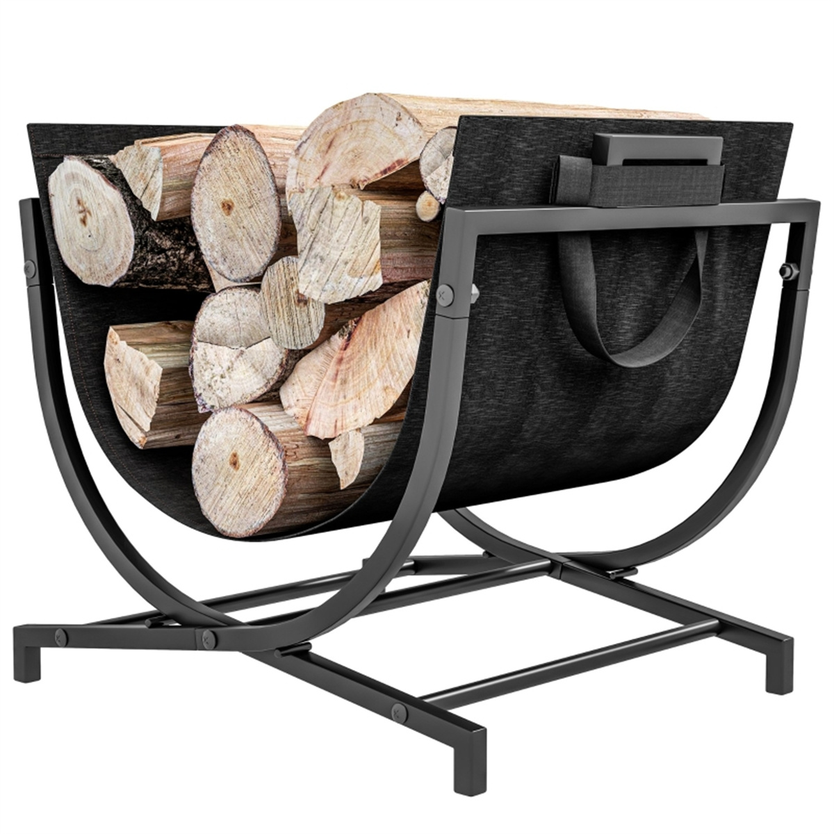 Outdoor Furniture Heavy - رف حطب خشبي للاستخدام الخارجي، حامل