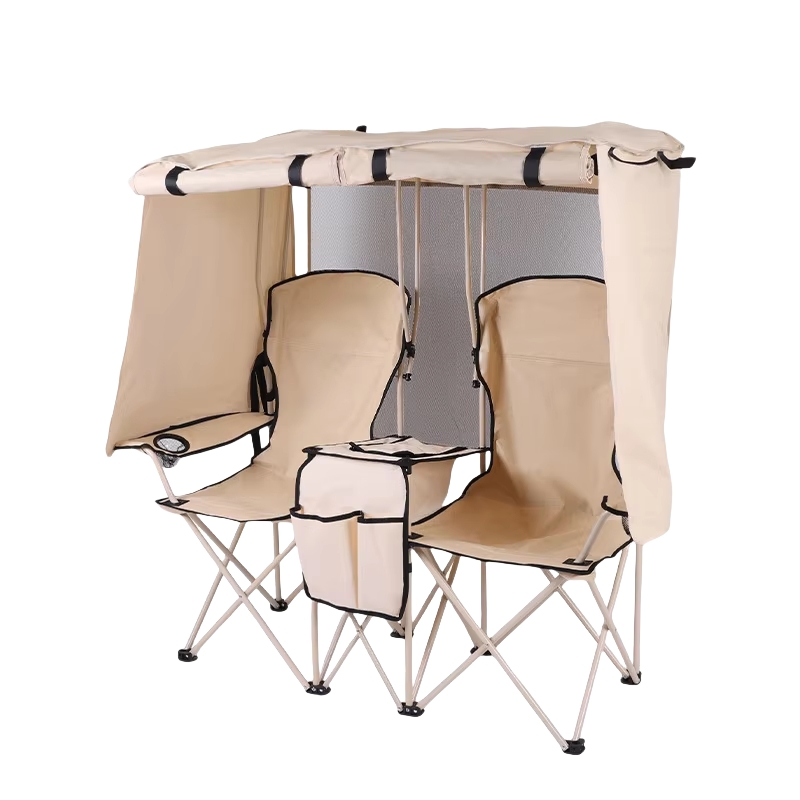 Outdoor Furniture Plus - كرسي تخييم قابل للطي مزدوج من