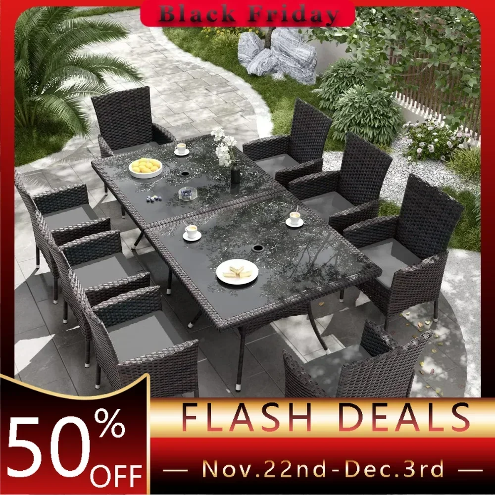 Outdoor Furniture Grey - مجموعة أثاث الشرفة، بما في ذلك