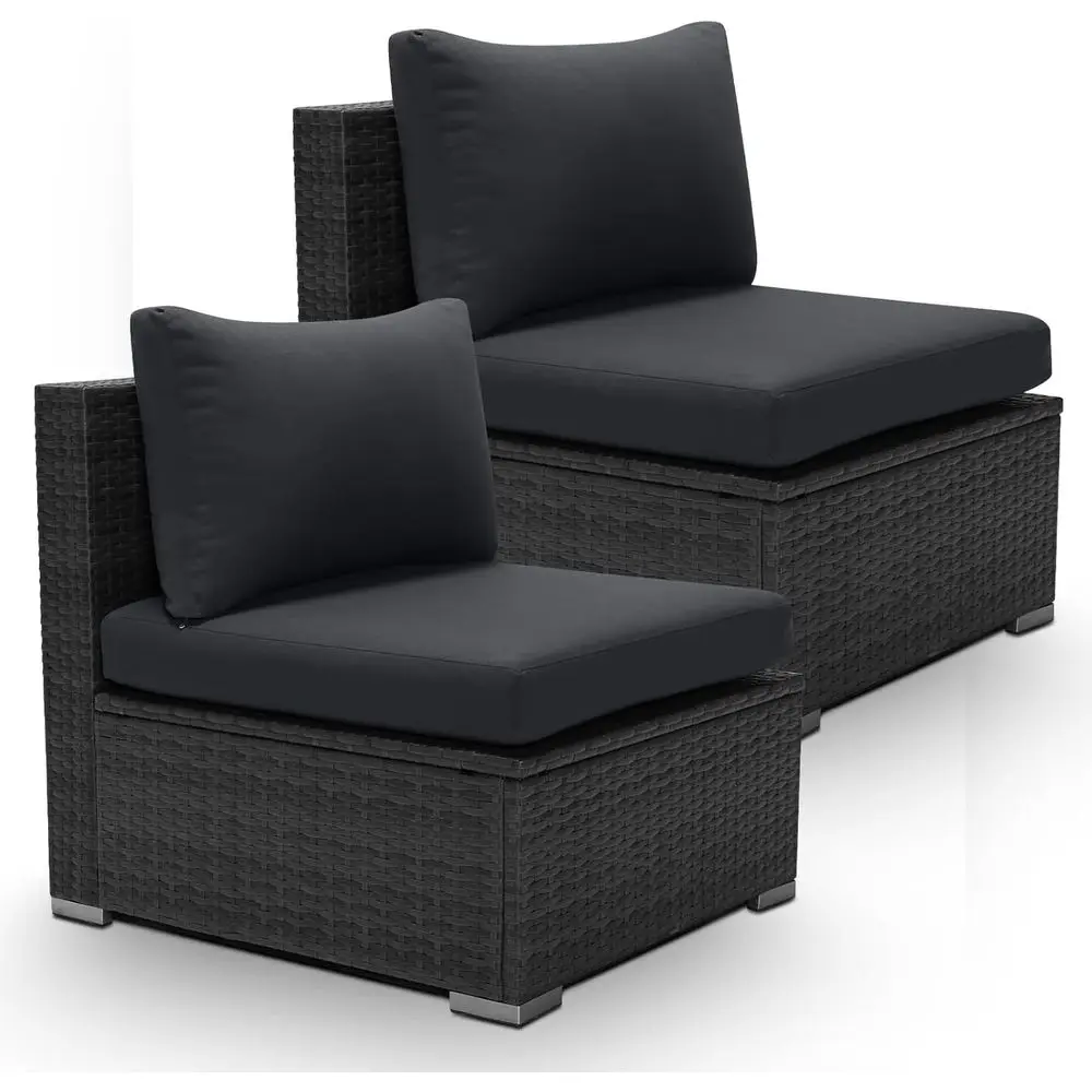 Outdoor Furniture Grey - طقم أثاث فناء من الروطان مكون
