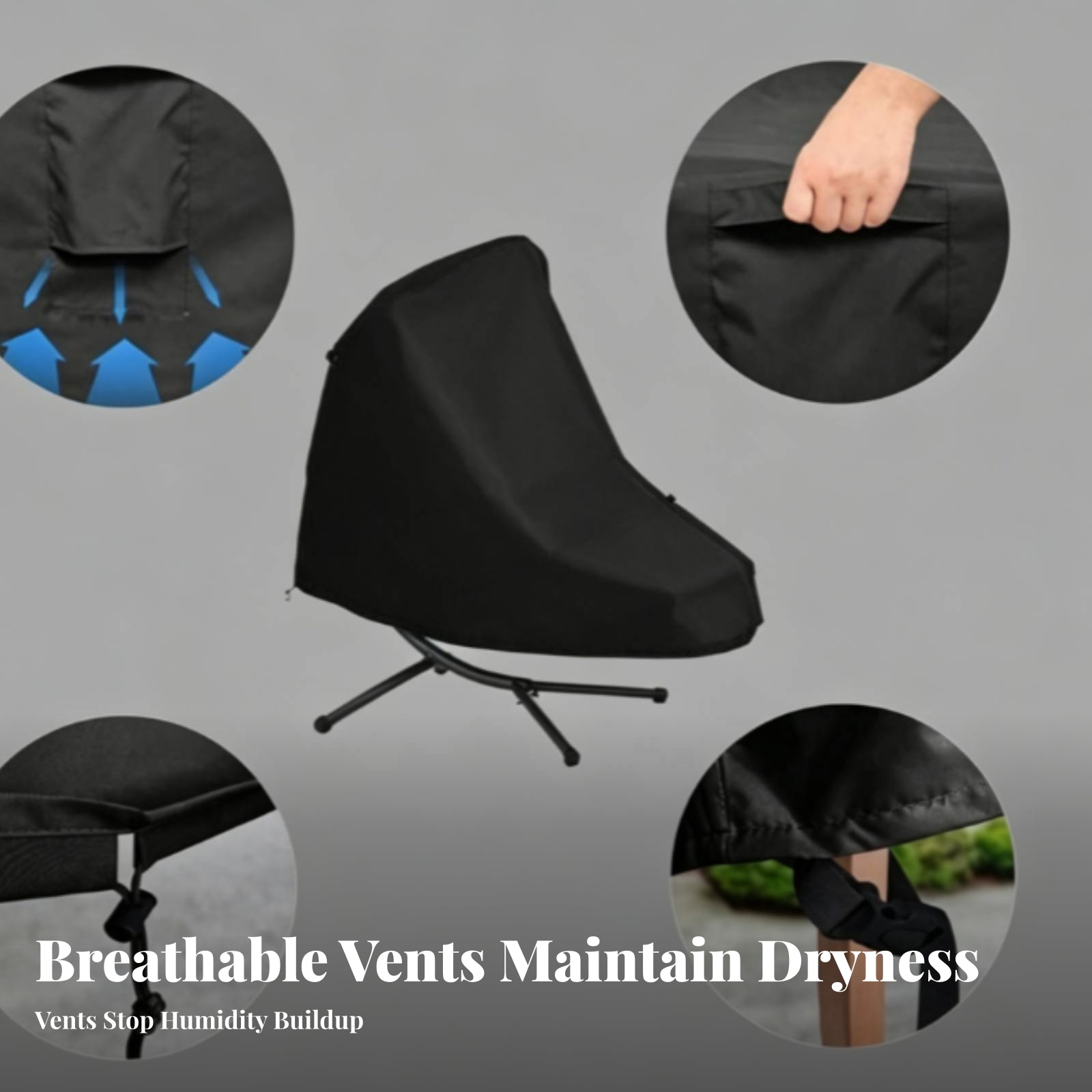 غطاء كرسي استرخاء معلق مع أربط - مراجعة Outdoor Furniture With Covers وسعره