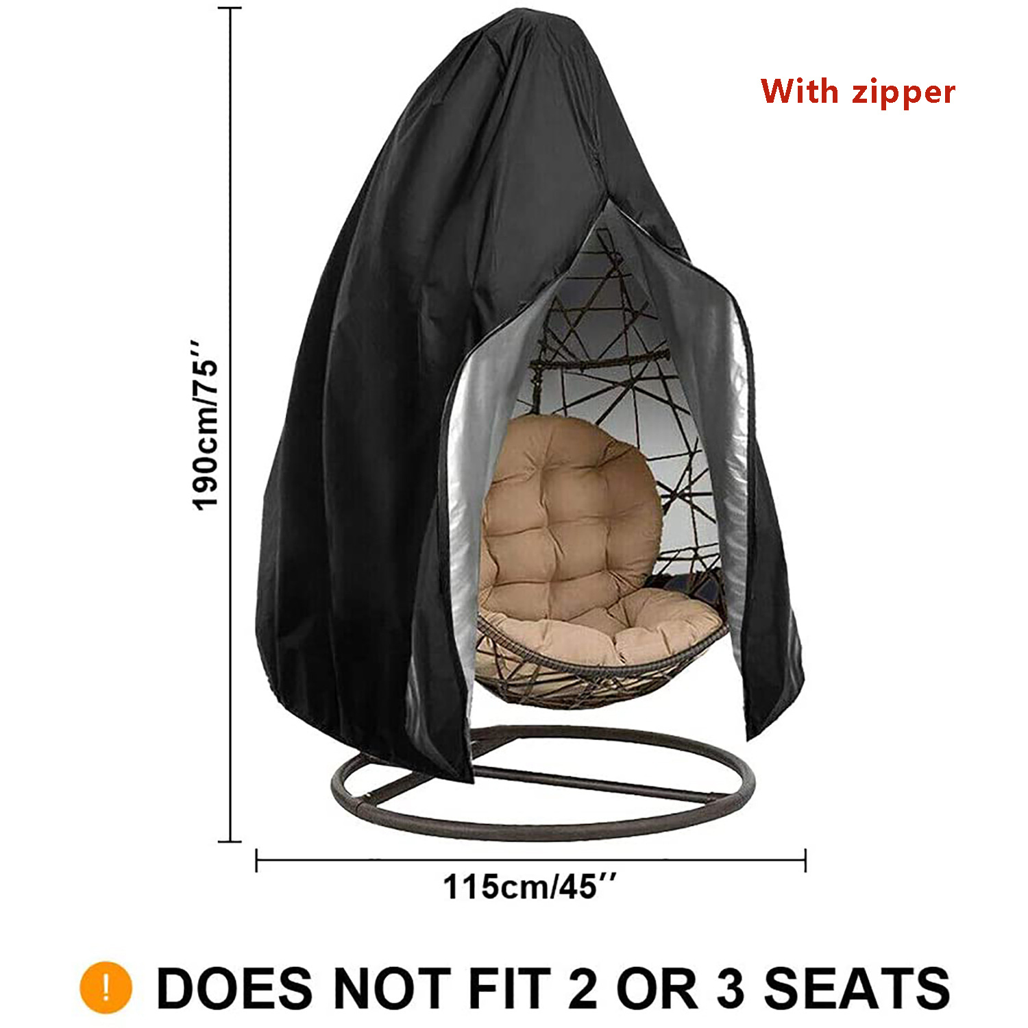 غطاء كرسي بيضاوي معلق من قماش  - مراجعة Outdoor Furniture Egg Chair وسعره