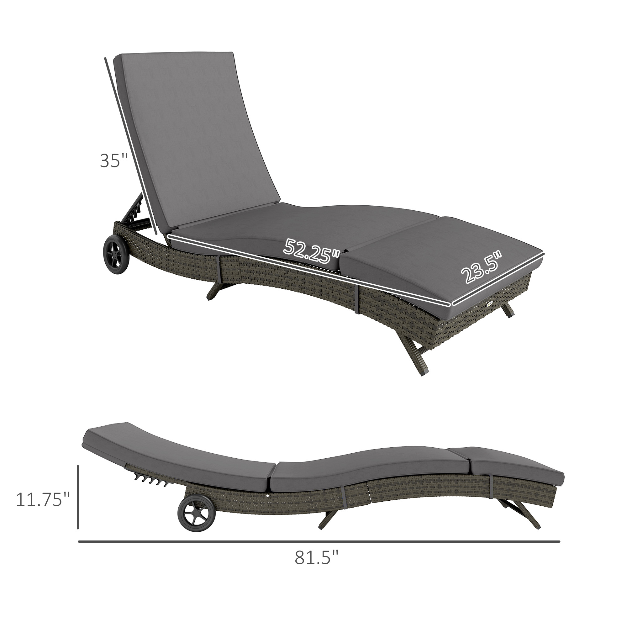 كرسي استرخاء خارجي قابل للإمال - مراجعة Outdoor Furniture Grey وسعره