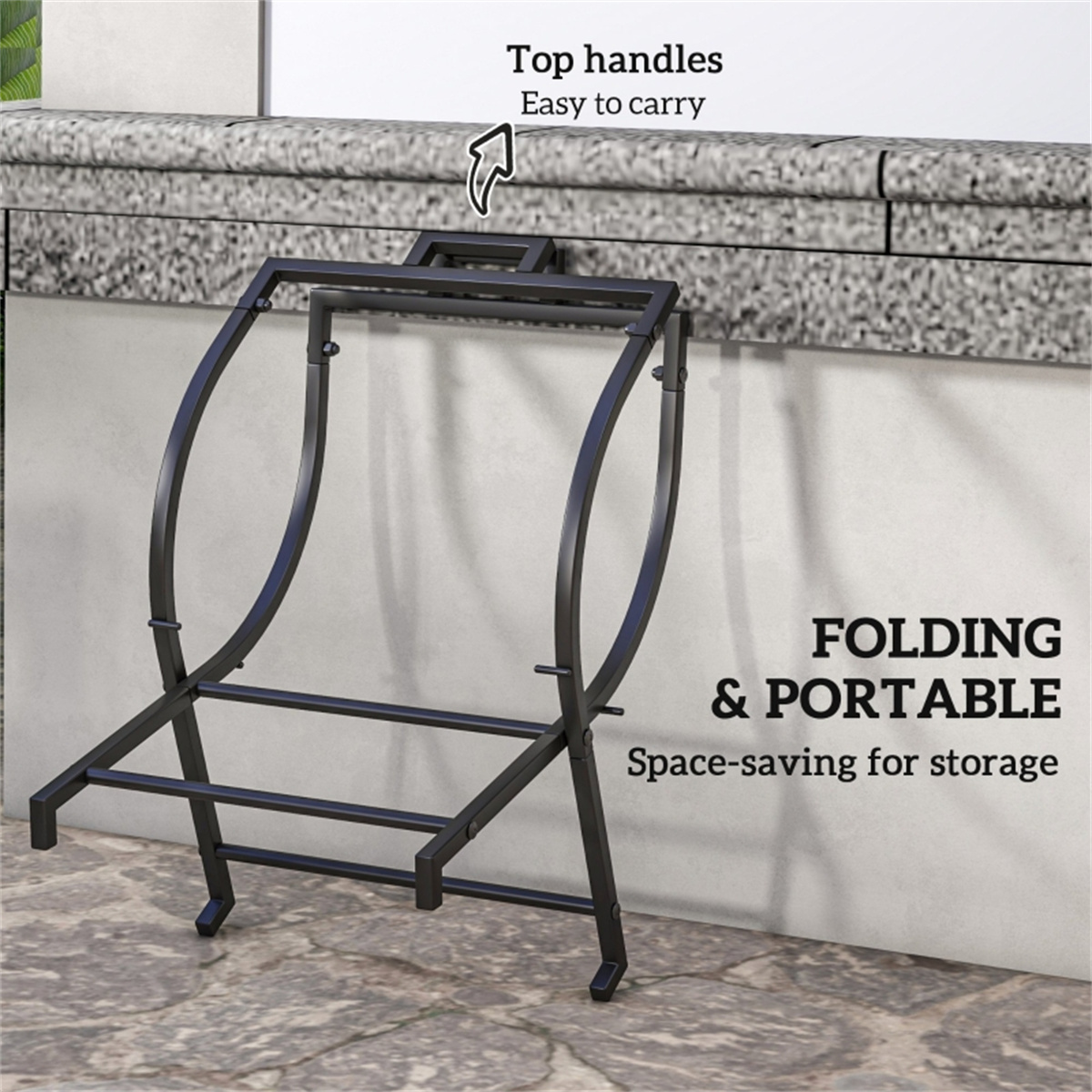 رف حطب خشبي للاستخدام الخارجي، - مراجعة Outdoor Furniture Heavy وسعره