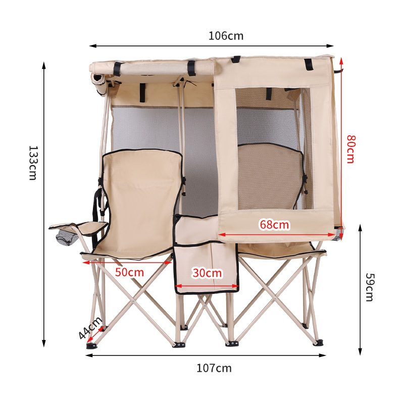 كرسي تخييم قابل للطي مزدوج من  - مراجعة Outdoor Furniture Plus وسعره
