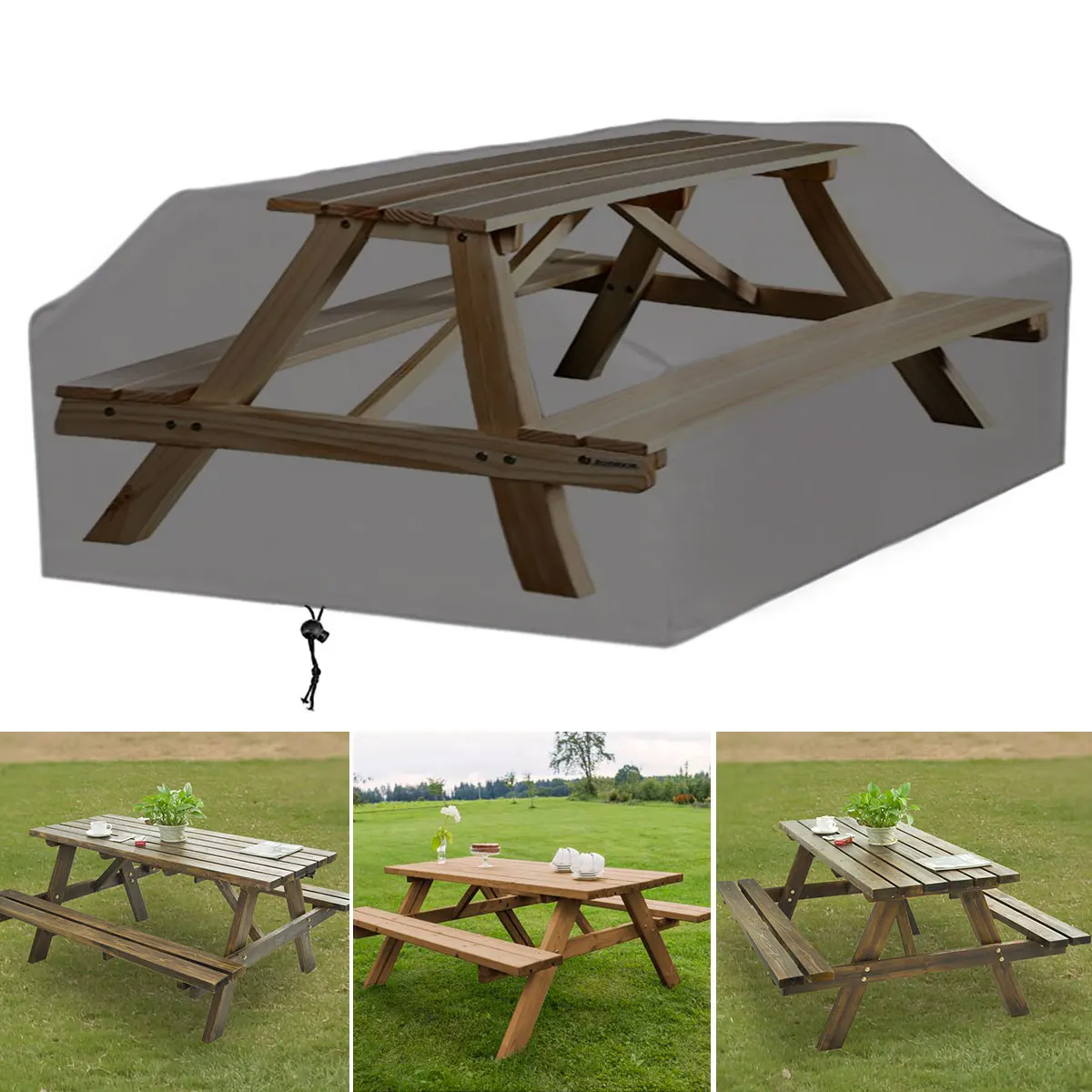 مفرش طاولة مرن وغطاء مربع لكرس - مراجعة Outdoor Furniture Grey وسعره