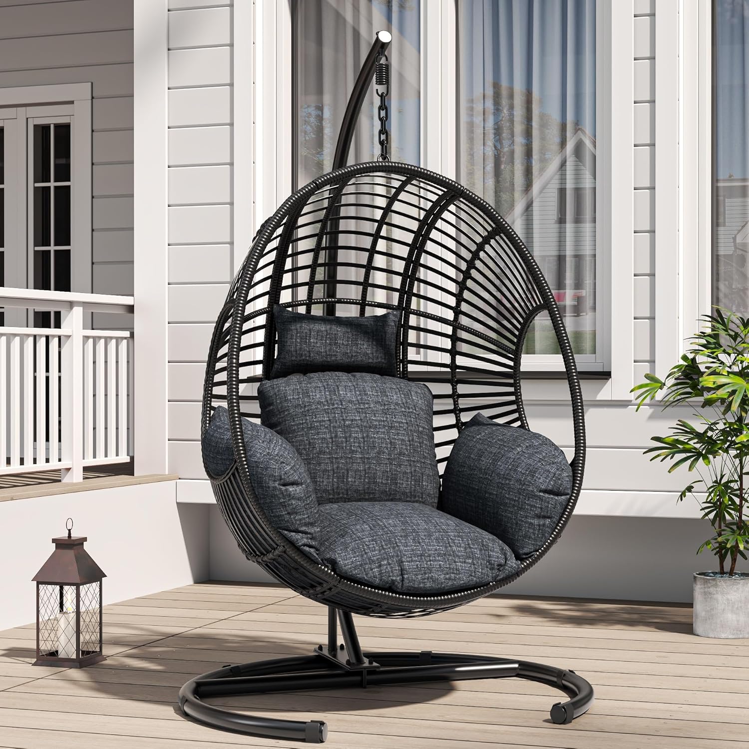 كرسي بيضاوي الشكل للشرفة بعرض  - مراجعة Outdoor Furniture Egg Chair وسعره