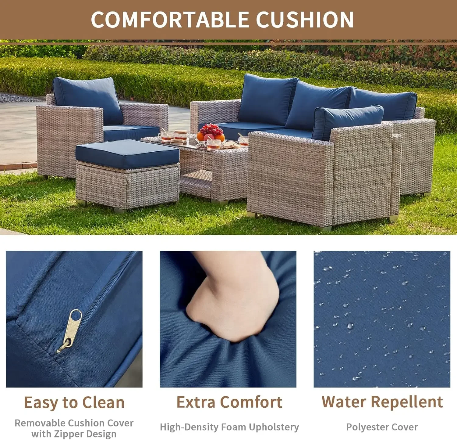 أطقم أثاث الفناء الخارجي المكو - مراجعة Outdoor Furniture Grey وسعره