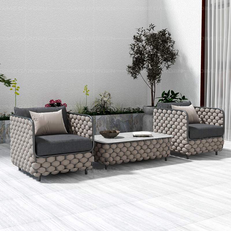 طقم أريكة خارجية من الراتان بث - مراجعة Outdoor Furniture Grey وسعره