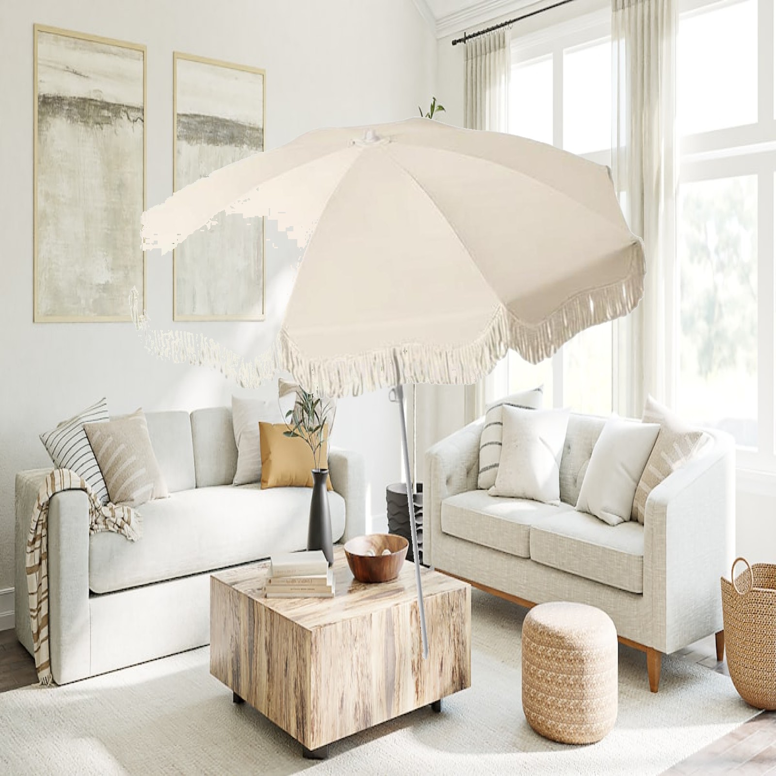 مظلة فناء بحواف مزخرفة مع حماي - مراجعة Outdoor Furniture Plus وسعره