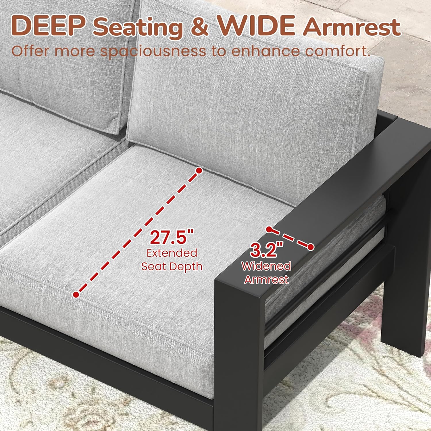 كرسي بذراعين معدني لأثاث الفنا - مراجعة Outdoor Furniture Grey وسعره