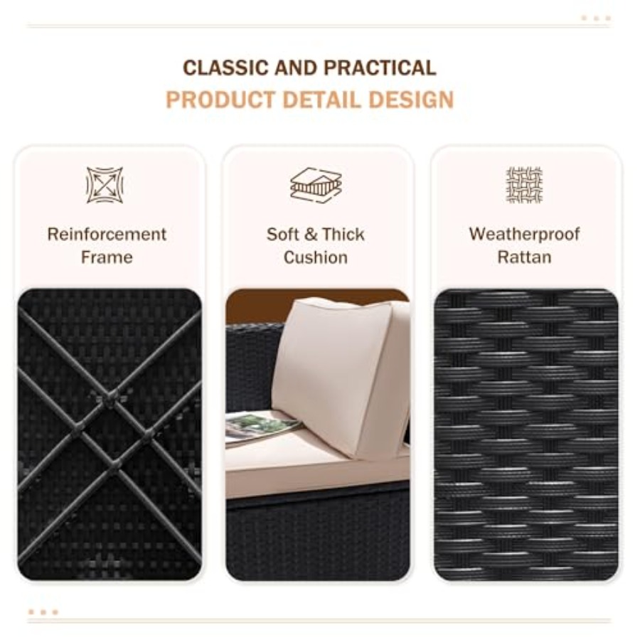طقم أثاث للفناء الخارجي: أريكة - مراجعة Outdoor Furniture Plus وسعره