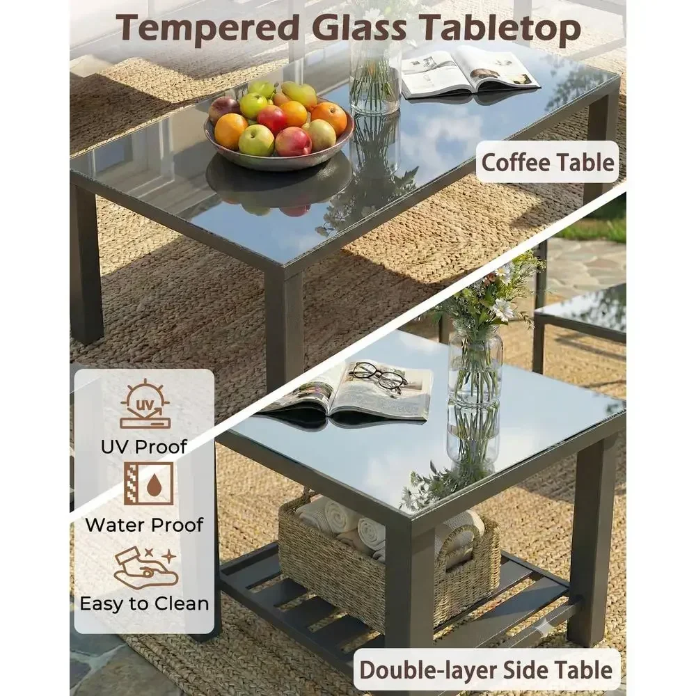 طقم أثاث خارجي مكون من 6 قطع م - مراجعة Outdoor Furniture Grey وسعره