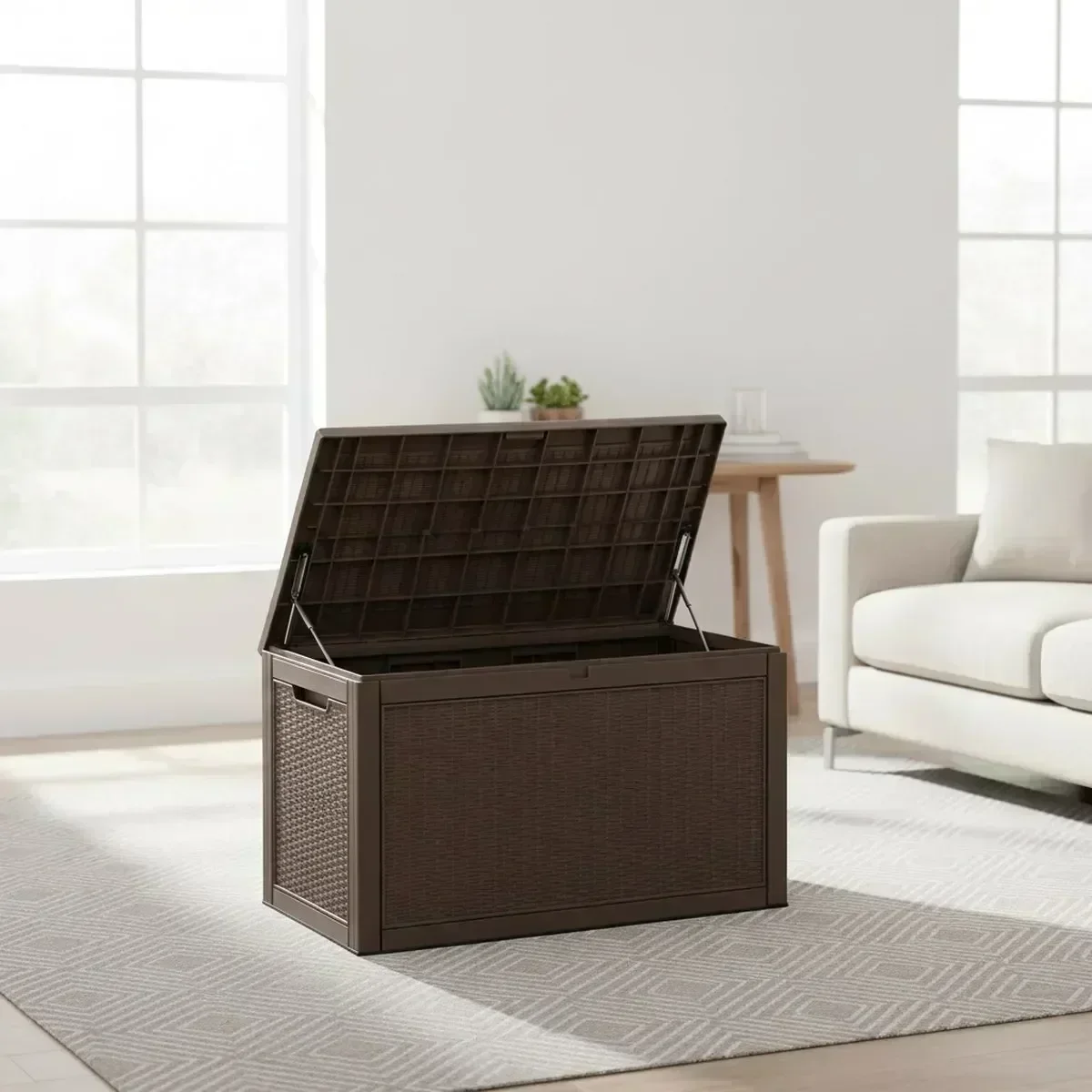 مقعد تخزين خارجي كبير مقاوم لل - مراجعة Outdoor Furniture Grey وسعره