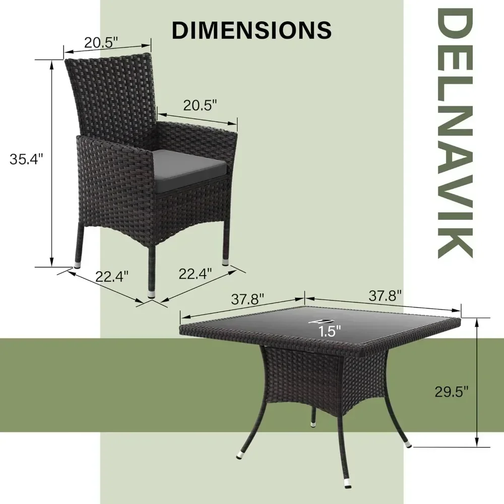 مجموعة أثاث الشرفة، بما في ذلك - مراجعة Outdoor Furniture Grey وسعره
